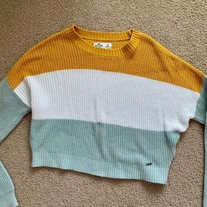 Women's Hollister Oversized Striped Sweater Crewneck Long Sleeve